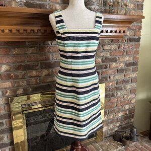 Brooks Brothers Heavy Striped Sleeveless Dress Size 4 Lined